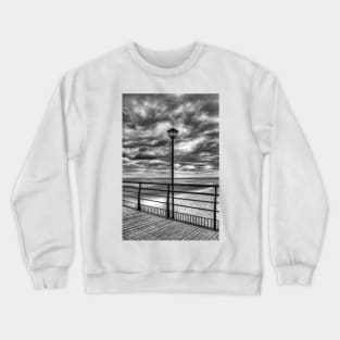 Cleethorpes Pier Lamp Monochrome Crewneck Sweatshirt